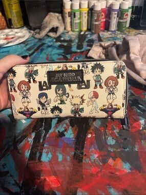 Amazon Kids Anime Character Print Wallet - Cream with Multi-Color